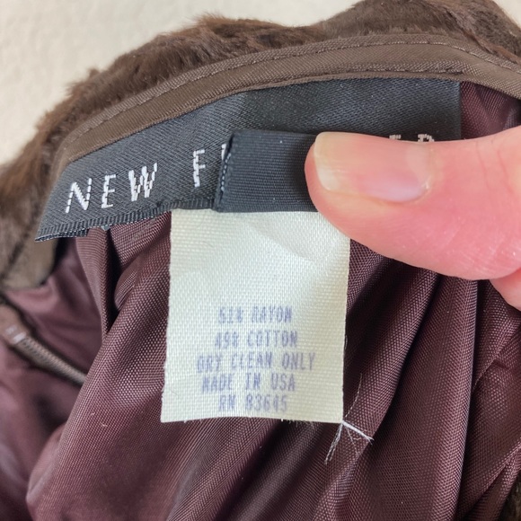 New Frontier Brown Fuzzy Mini Skirt - Picture 6 of 6